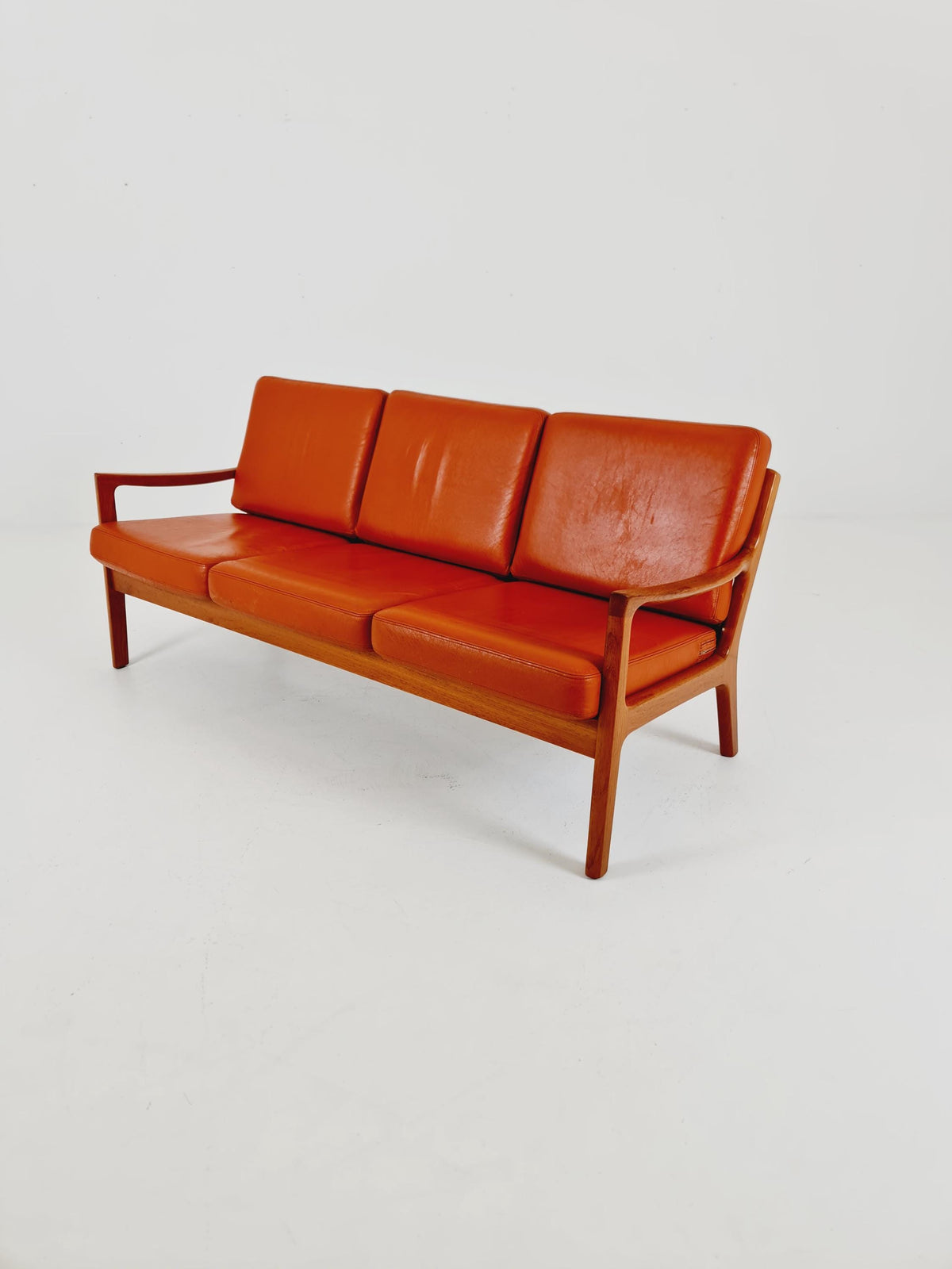 Mid-century Rare Danish teak lounge sofa /Senator Sofa 3 Seater by Ole Wanscher for Peter Jeppesen 1960s