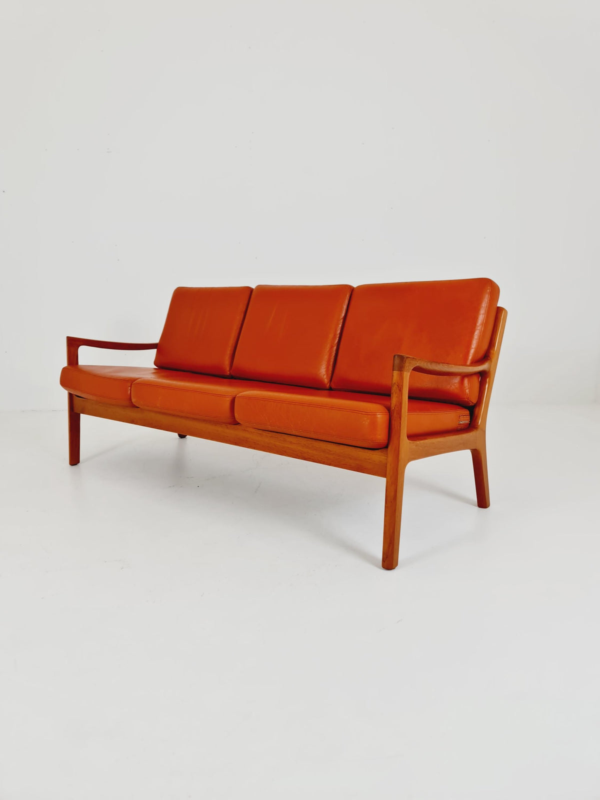 Mid-century Rare Danish teak lounge sofa /Senator Sofa 3 Seater by Ole Wanscher for Peter Jeppesen 1960s