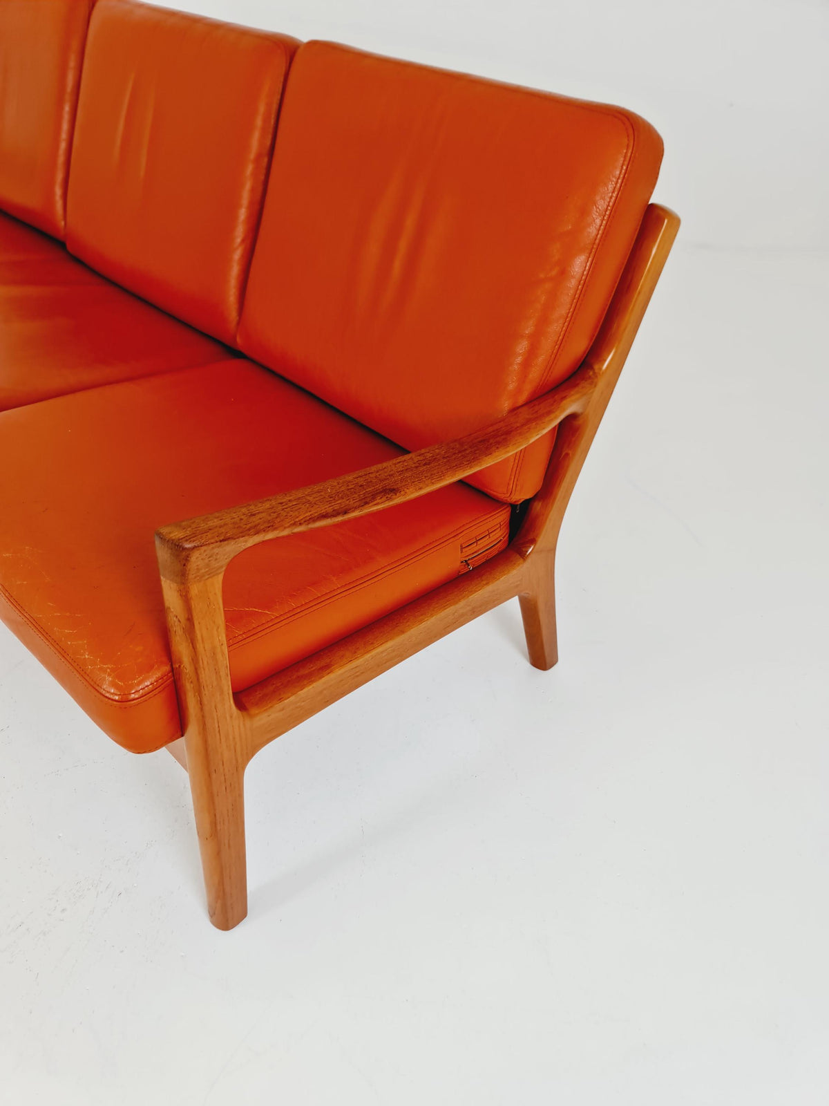 Mid-century Rare Danish teak lounge sofa /Senator Sofa 3 Seater by Ole Wanscher for Peter Jeppesen 1960s