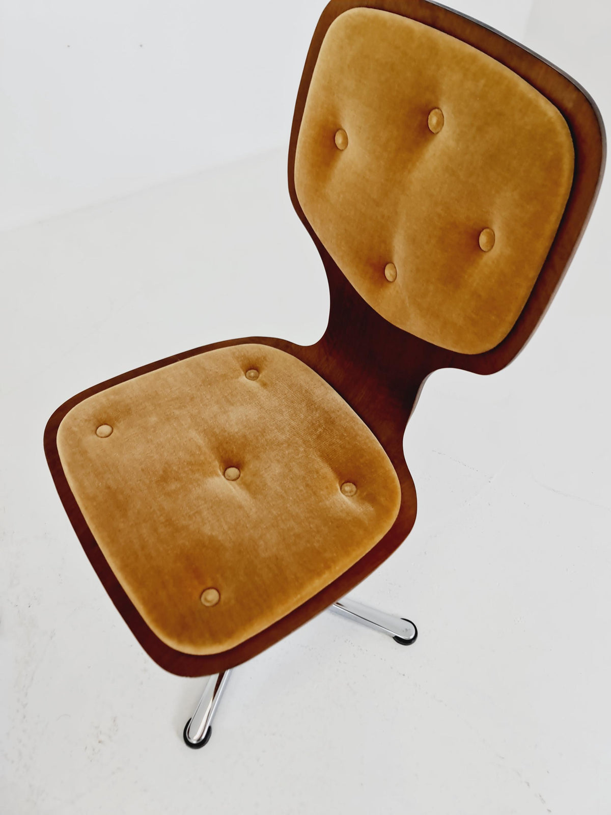 German space age teak dinning chairs 1970s Set of 4