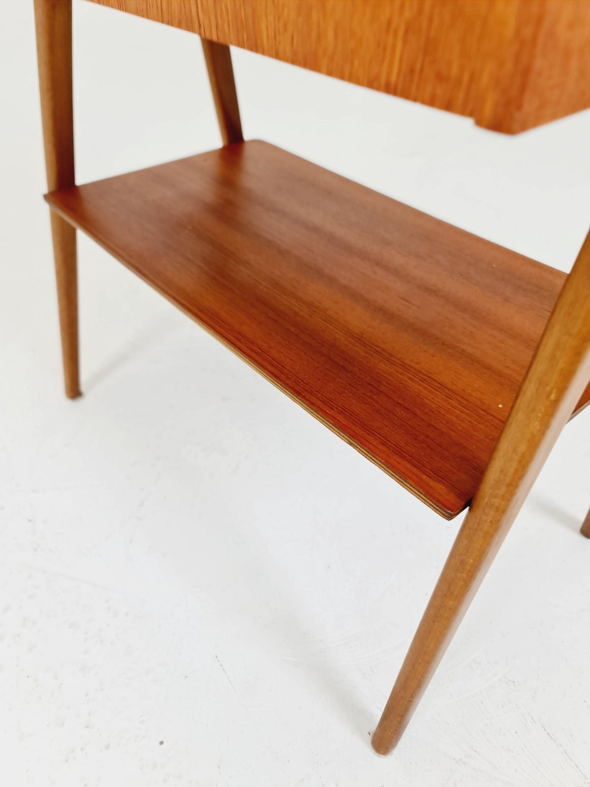 Midcentury Carlstrom & Co teak vintage side table/ bedside table/ night stand, 1960s