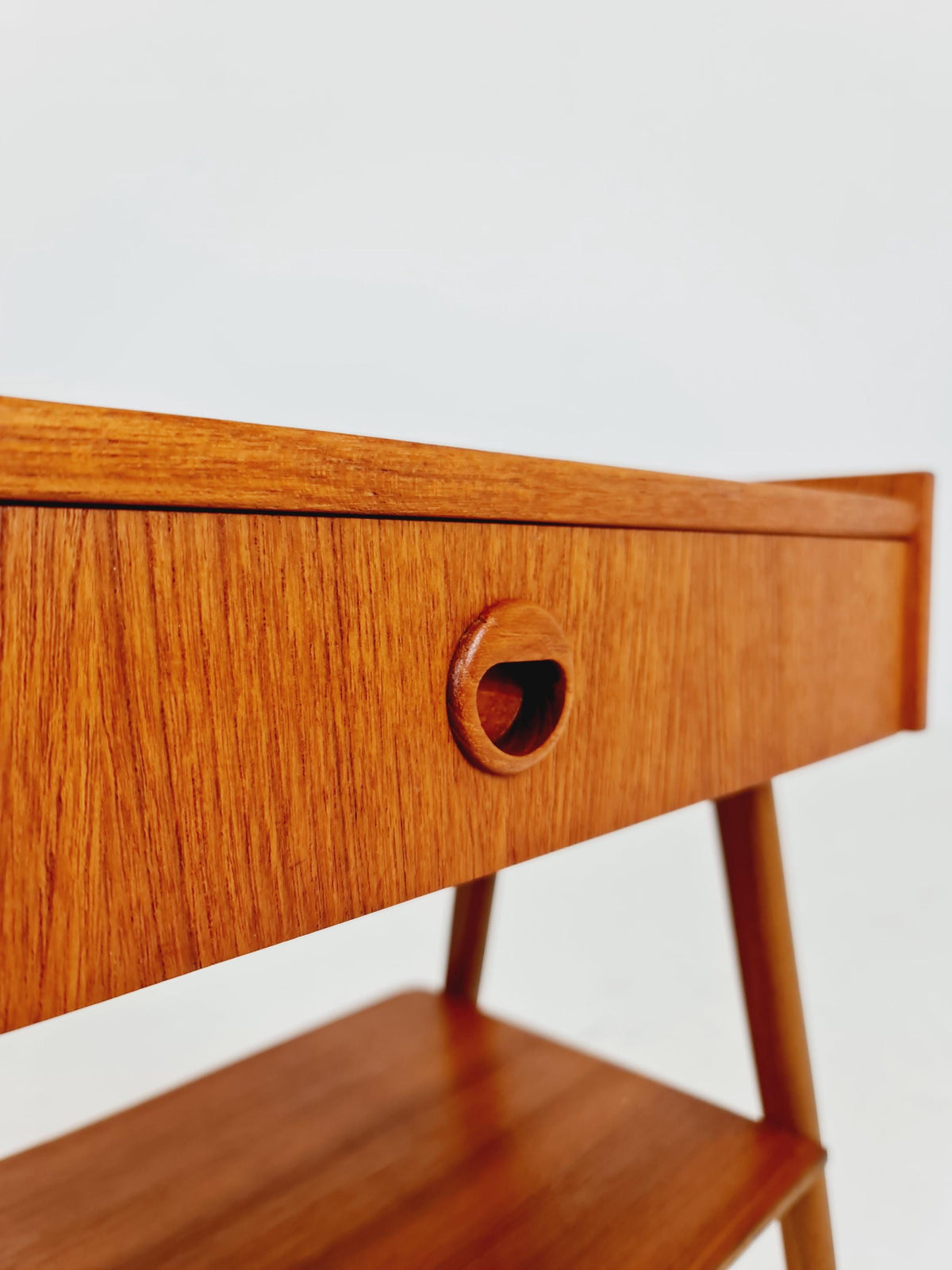 Midcentury Carlstrom & Co teak vintage side table/ bedside table/ night stand, 1960s