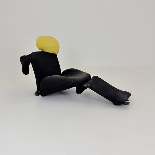 Iconic Wink Armchair by Toshiyuki Kita – Black & Yellow by Cassina , Italy, 2000s