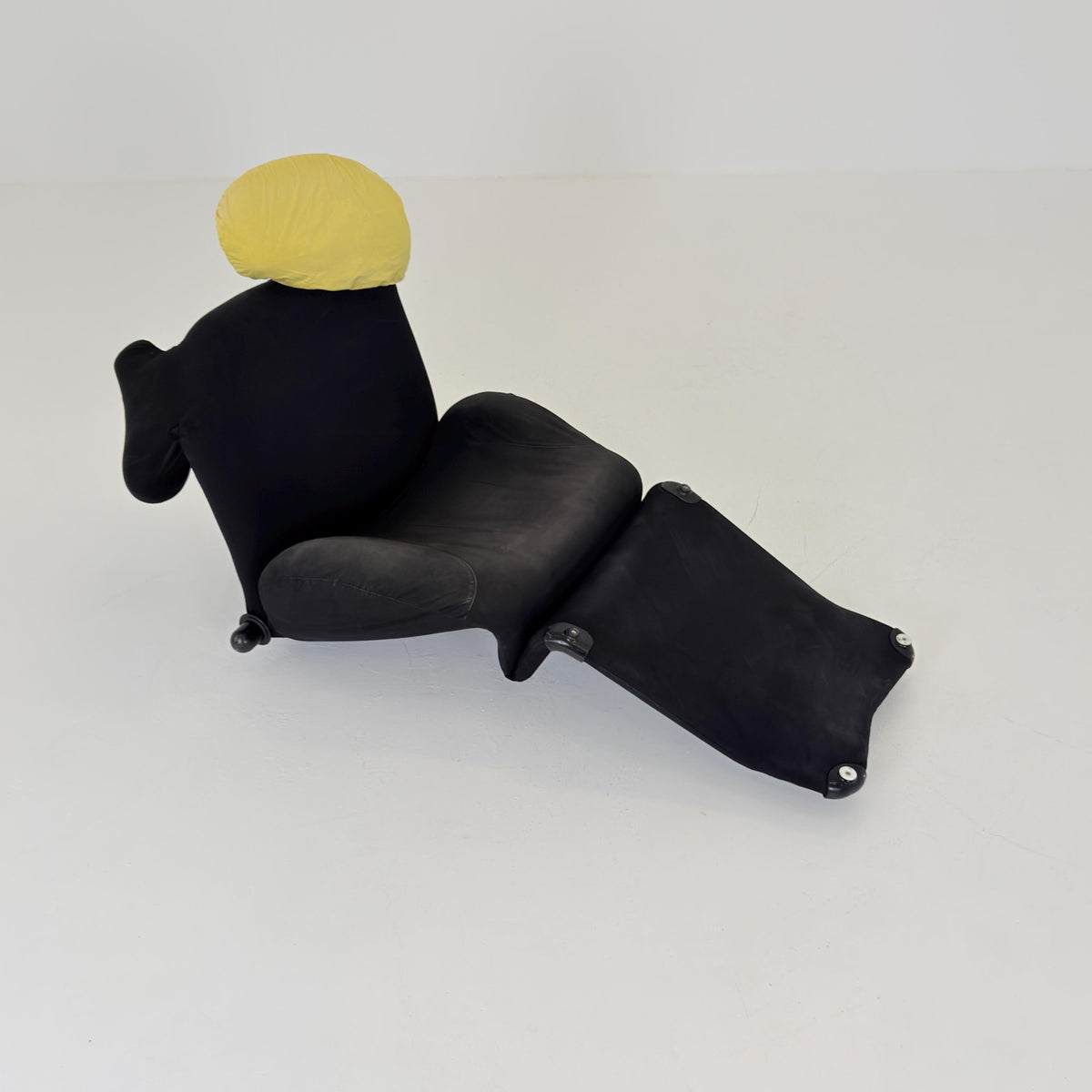 Iconic Wink Armchair by Toshiyuki Kita – Black & Yellow by Cassina , Italy, 2000s