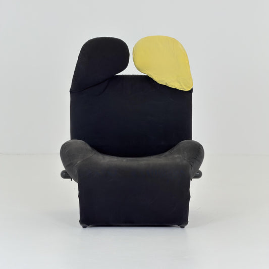 Iconic Wink Armchair by Toshiyuki Kita – Black & Yellow by Cassina , Italy, 2000s