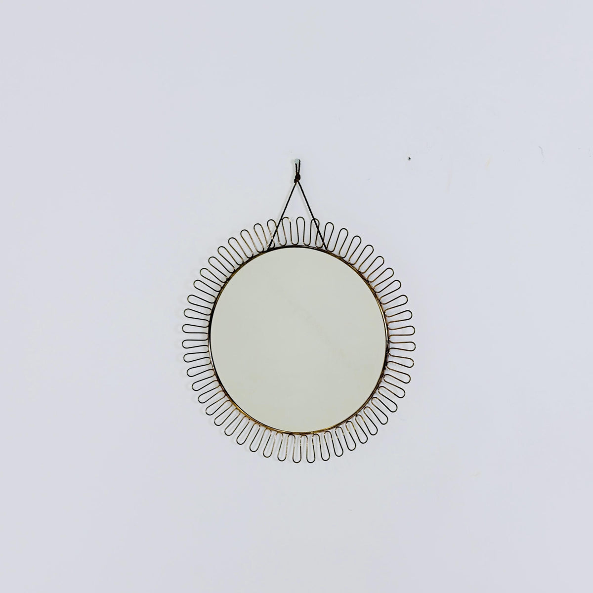 Mid-century wall mirror by Josef Frank Svenskt Tenn, Austria, Sweden, brass, 1960s