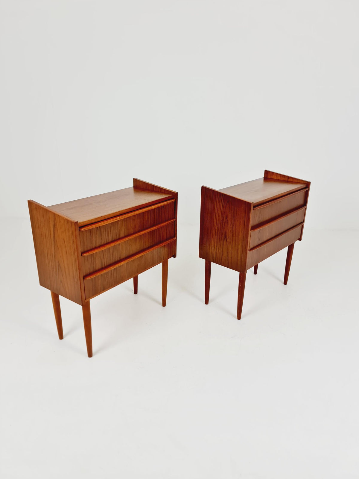 Mid century Danish teak side tables/ Bedside tables/ Nightstands, Denmark, 1960s, set of 2