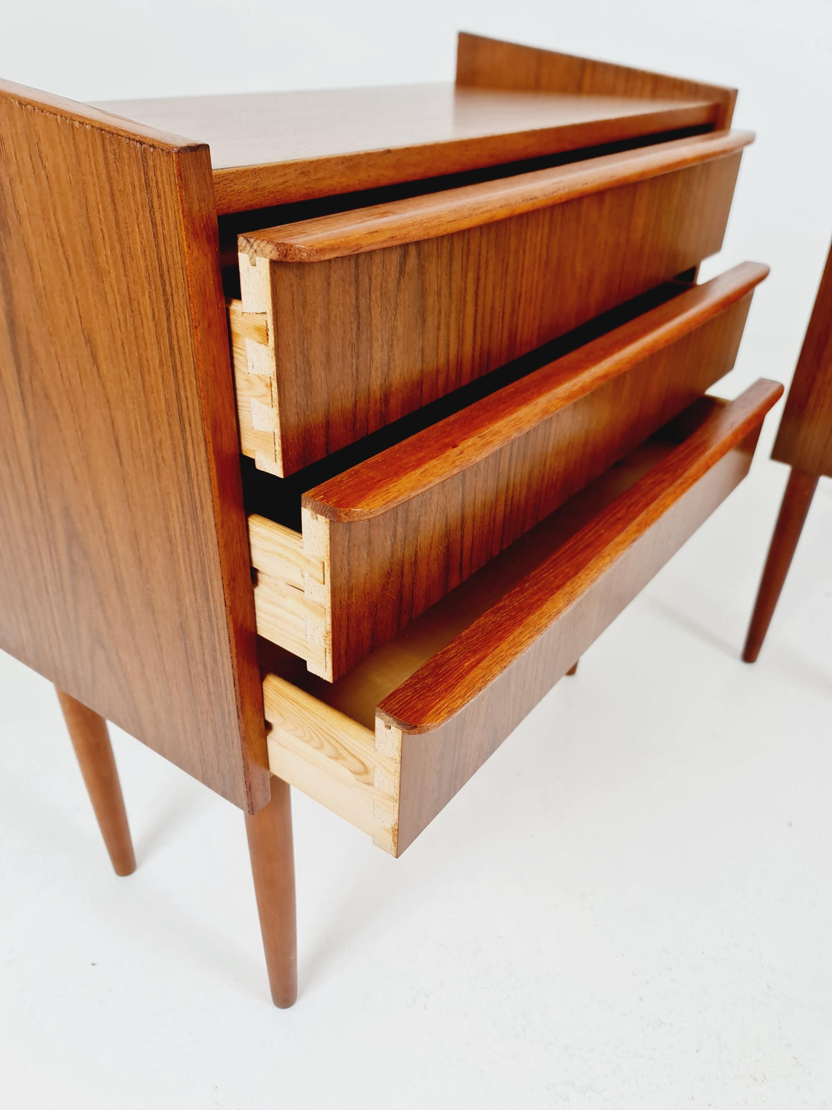 Mid century Danish teak side tables/ Bedside tables/ Nightstands, Denmark, 1960s, set of 2