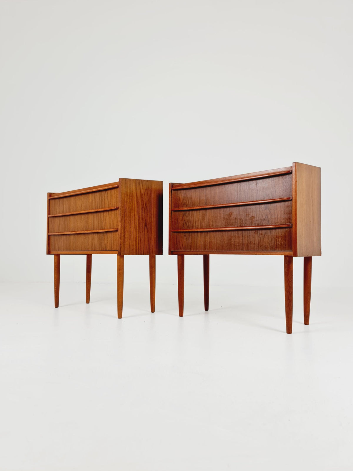 Mid century Danish teak side tables/ Bedside tables/ Nightstands, Denmark, 1960s, set of 2