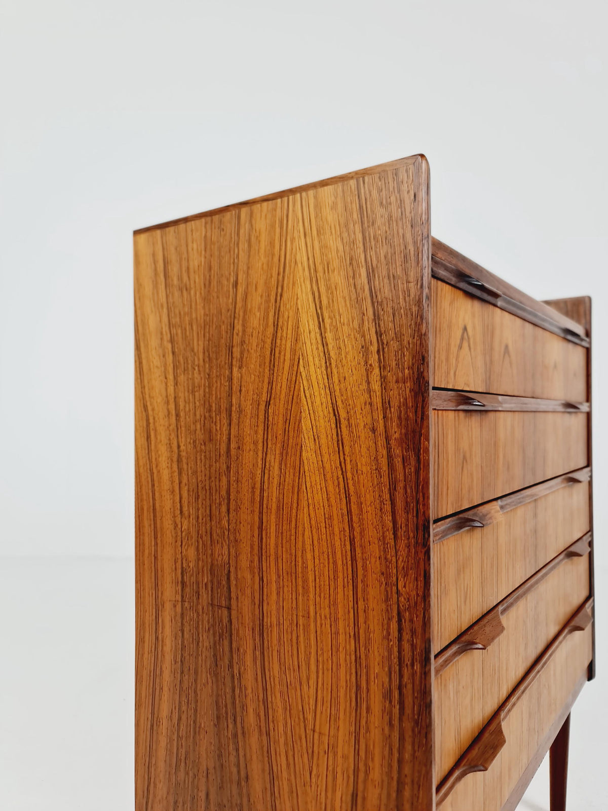 Midcentury danish Rosewood drawer dresser /5 drawers by Erling Torvits for Kund Nielsen Möbelfabrik , 1960s