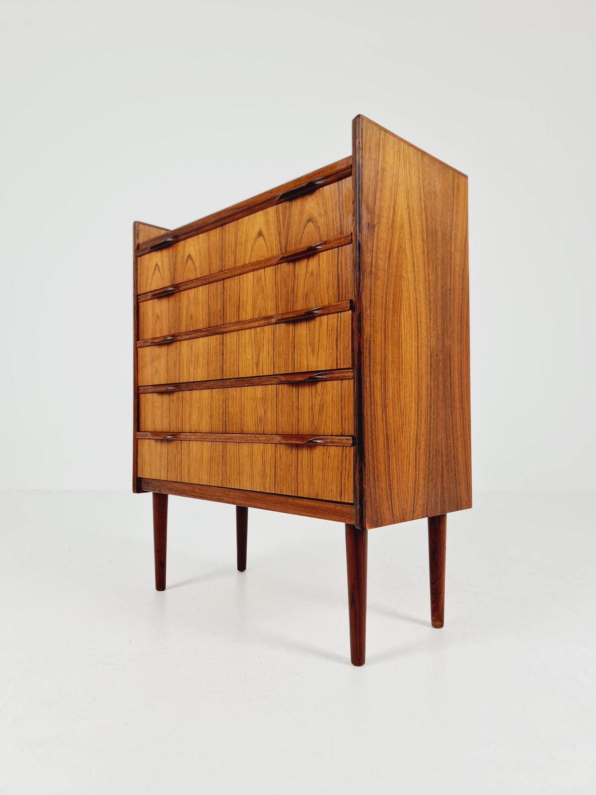 Midcentury danish Rosewood drawer dresser /5 drawers by Erling Torvits for Kund Nielsen Möbelfabrik , 1960s