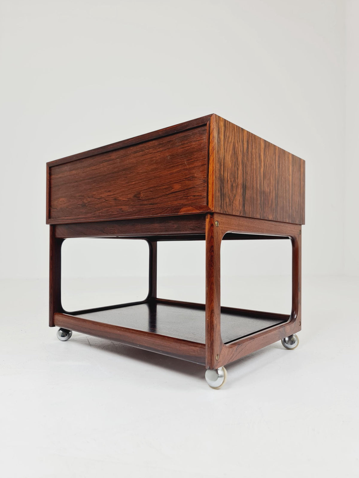 Midcentury danish Rosewood Vintage Side table/ Bedside table By Erik Brouer for Brouer , 1960s