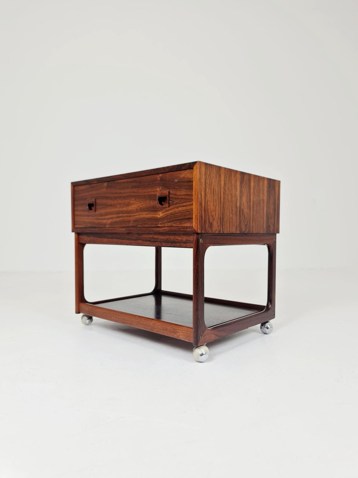 Midcentury danish Rosewood Vintage Side table/ Bedside table By Erik Brouer for Brouer , 1960s