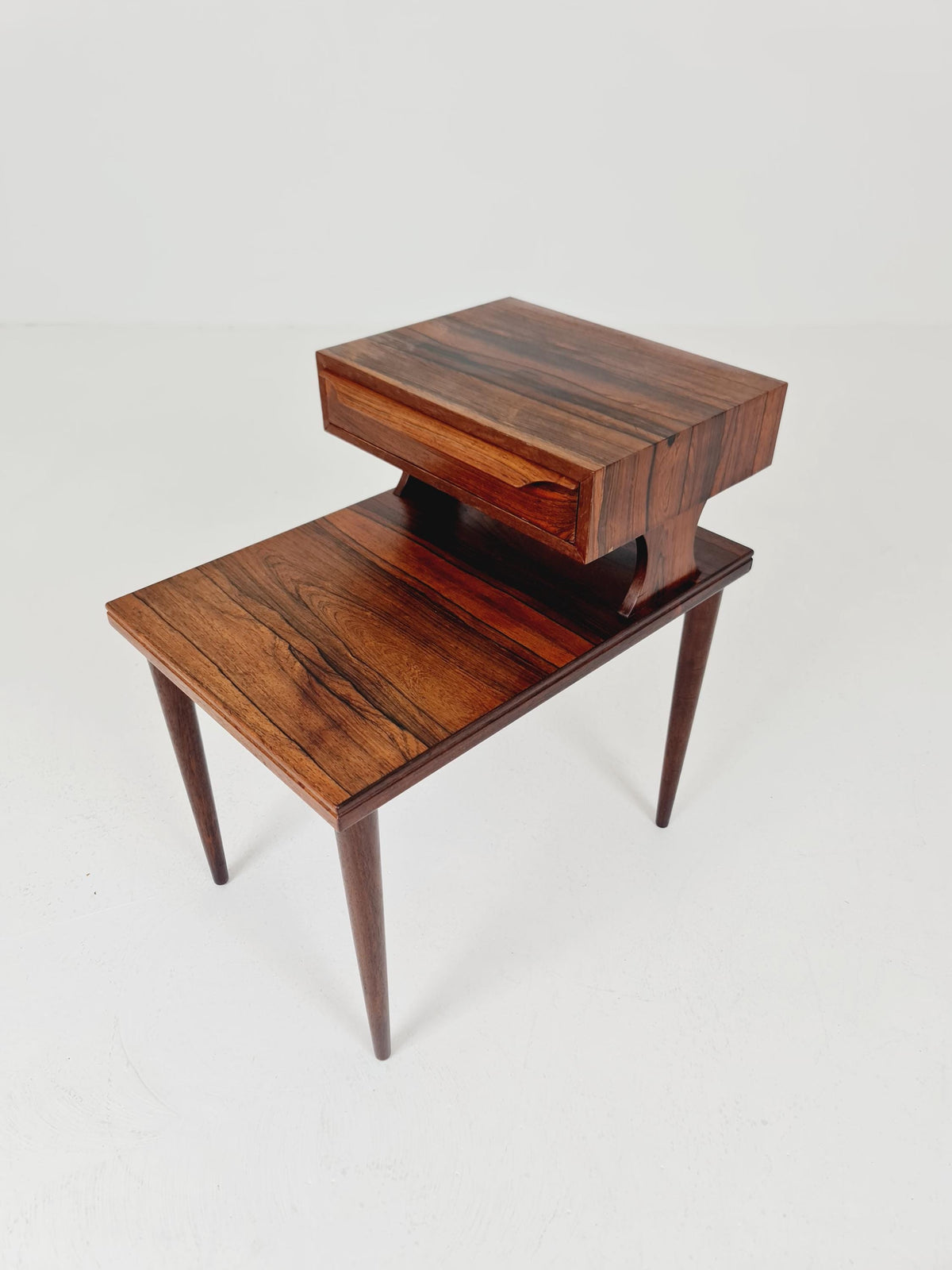 Ultra Rare Midcentury Danish Rosewood Vintage Side table/ Bedside table by Johannes Andersen Denmark, 1960s,