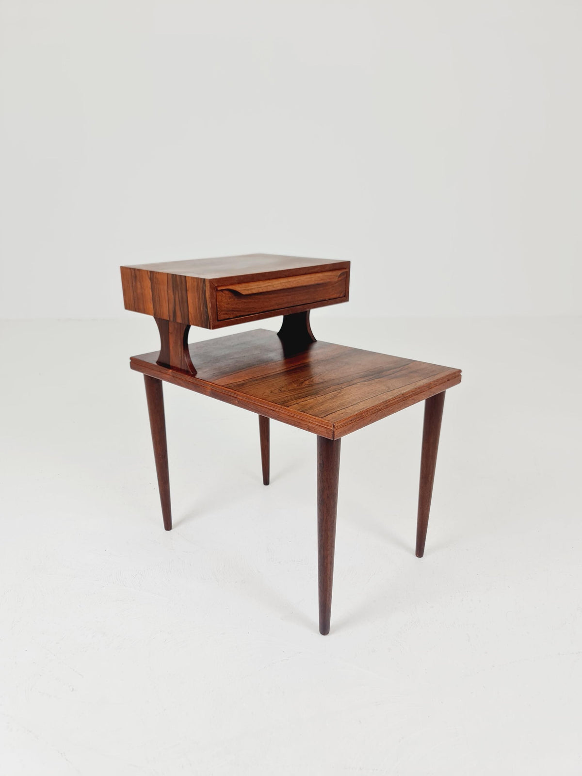 Ultra Rare Midcentury Danish Rosewood Vintage Side table/ Bedside table by Johannes Andersen Denmark, 1960s,