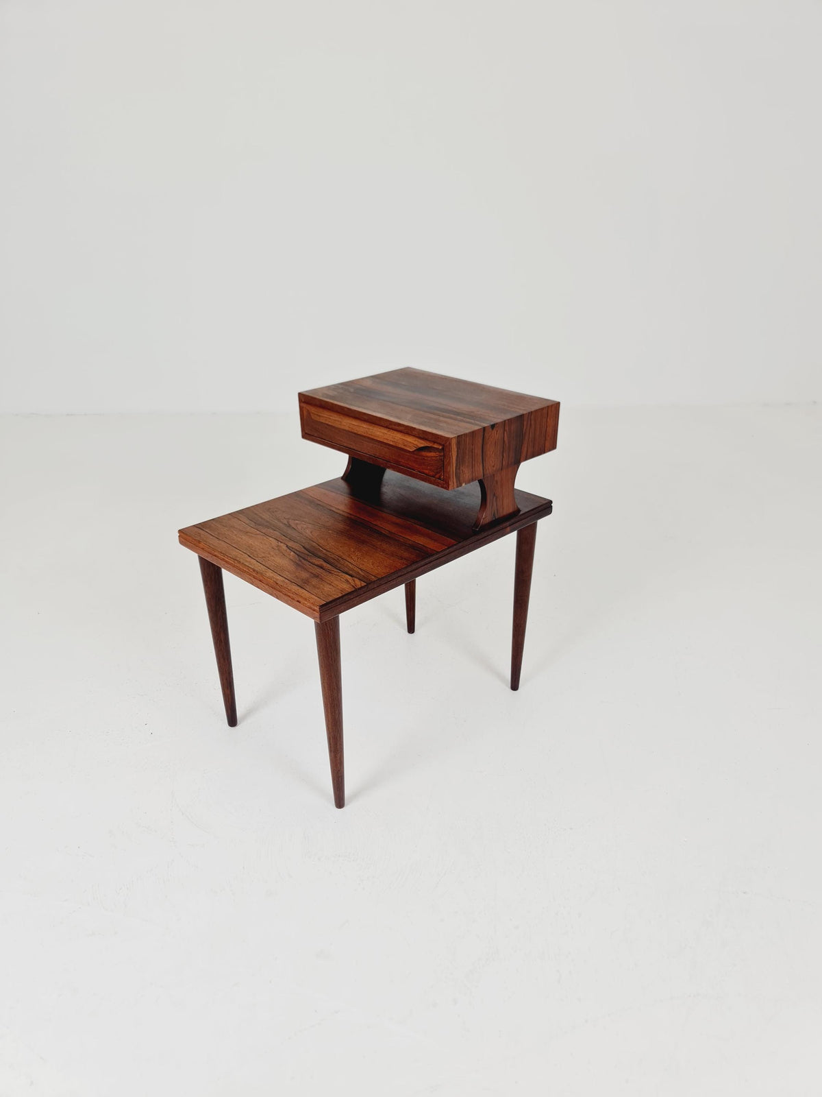 Ultra Rare Midcentury Danish Rosewood Vintage Side table/ Bedside table by Johannes Andersen Denmark, 1960s,