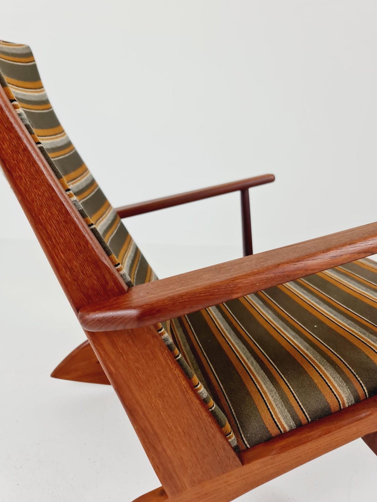 Rare Danish Teak Rocking Chair by Soren Georg Jensen For Kubus Möbelfabrik Modell 87 , 1960s