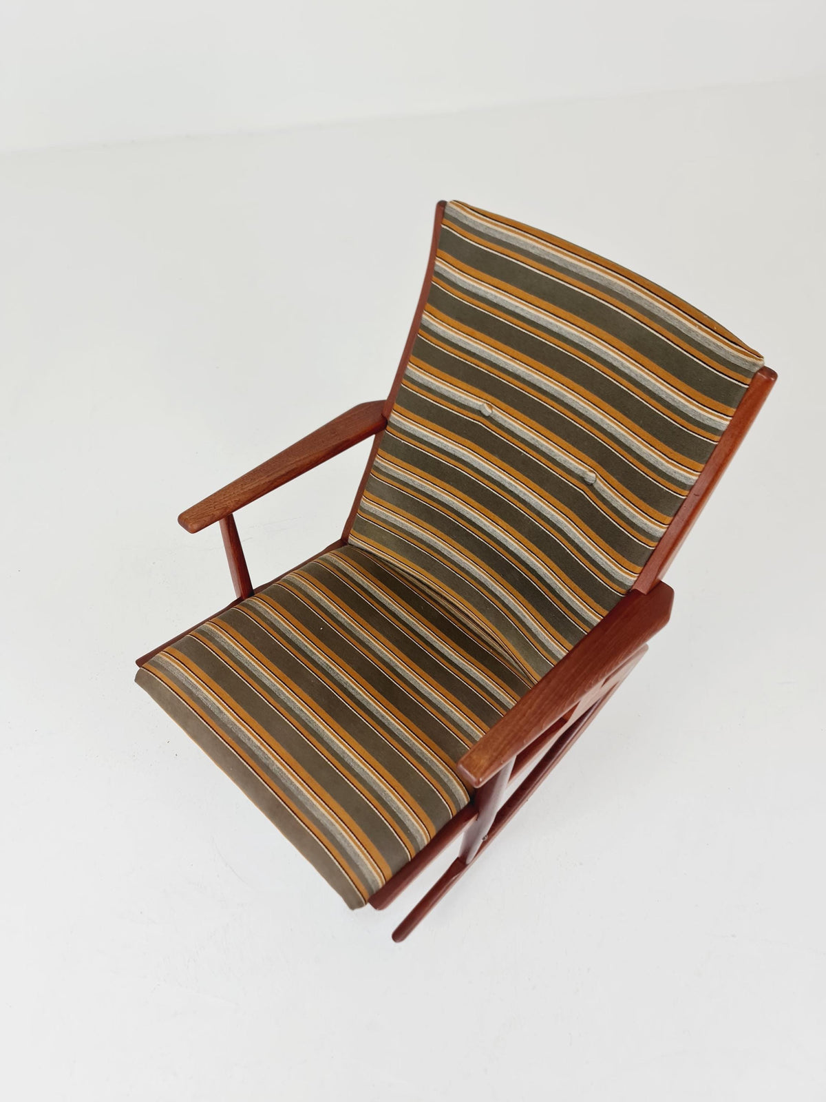 Rare Danish Teak Rocking Chair by Soren Georg Jensen For Kubus Möbelfabrik Modell 87 , 1960s