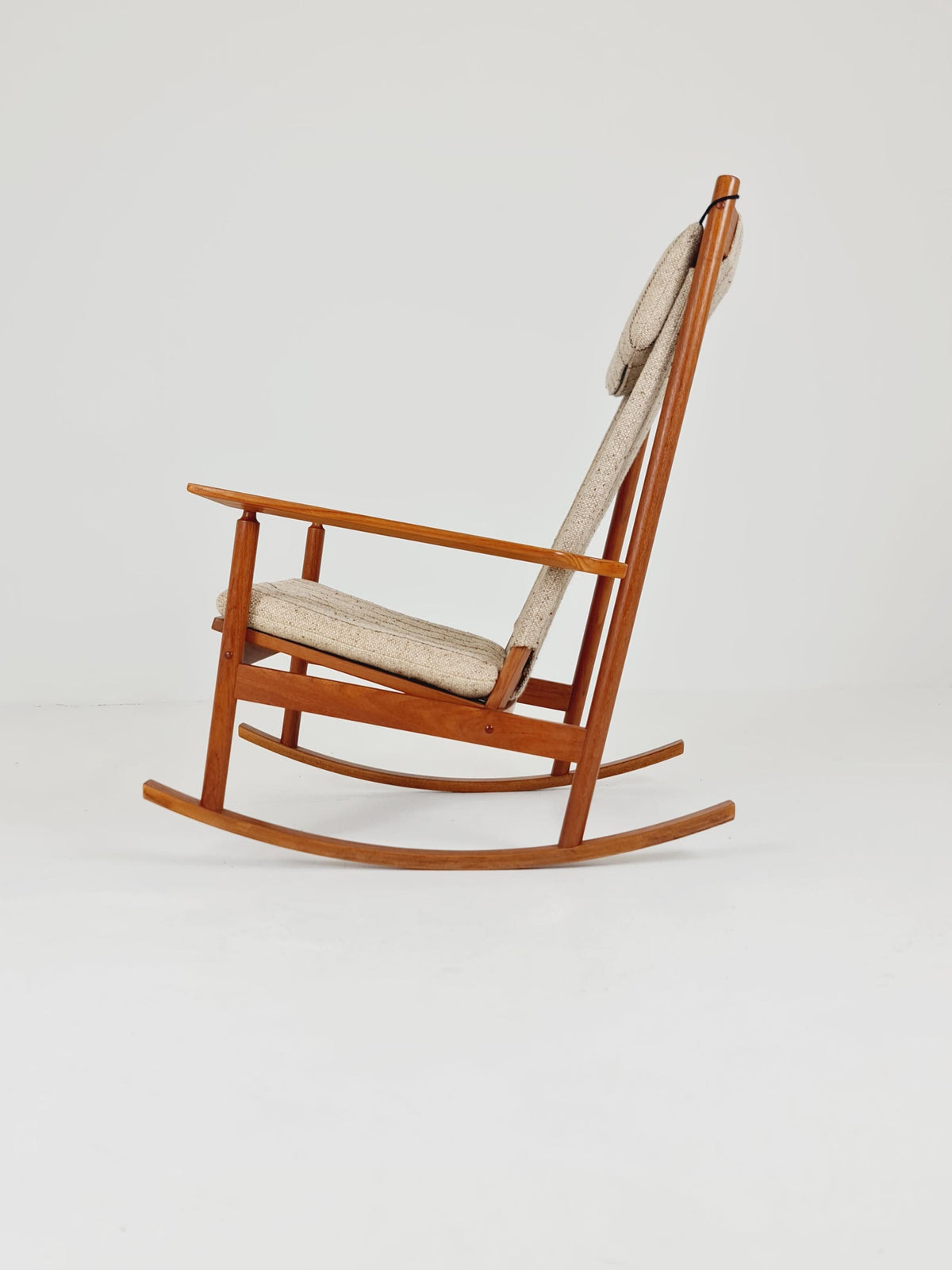 Mid century Scandinavian solid teak Rocking Chair by Hans Olsen , 1960s