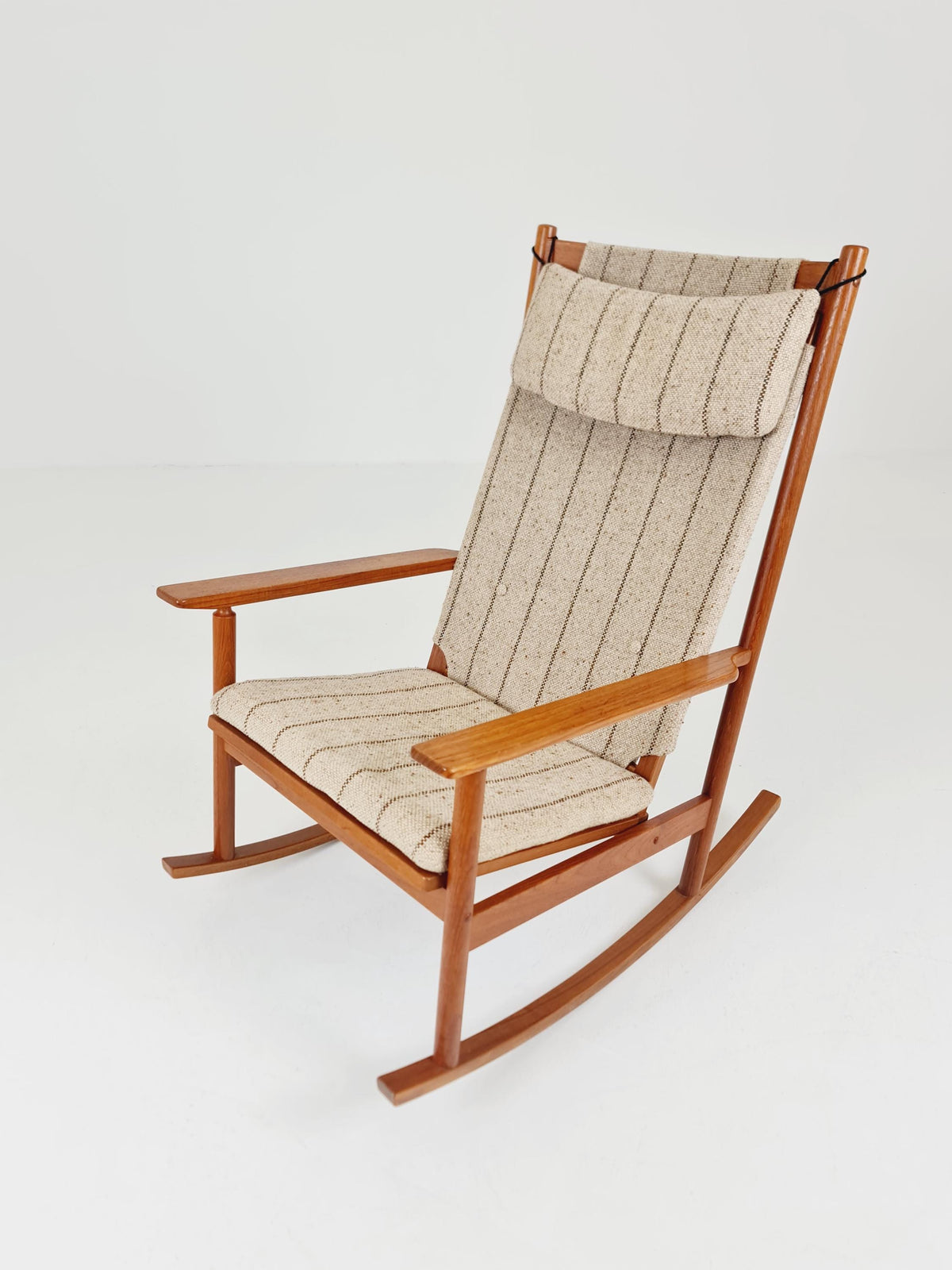 Mid century Scandinavian solid teak Rocking Chair by Hans Olsen , 1960s
