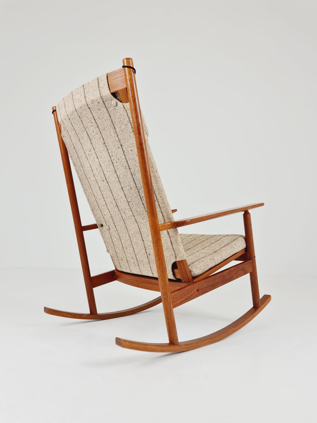 Mid century Scandinavian solid teak Rocking Chair by Hans Olsen , 1960s
