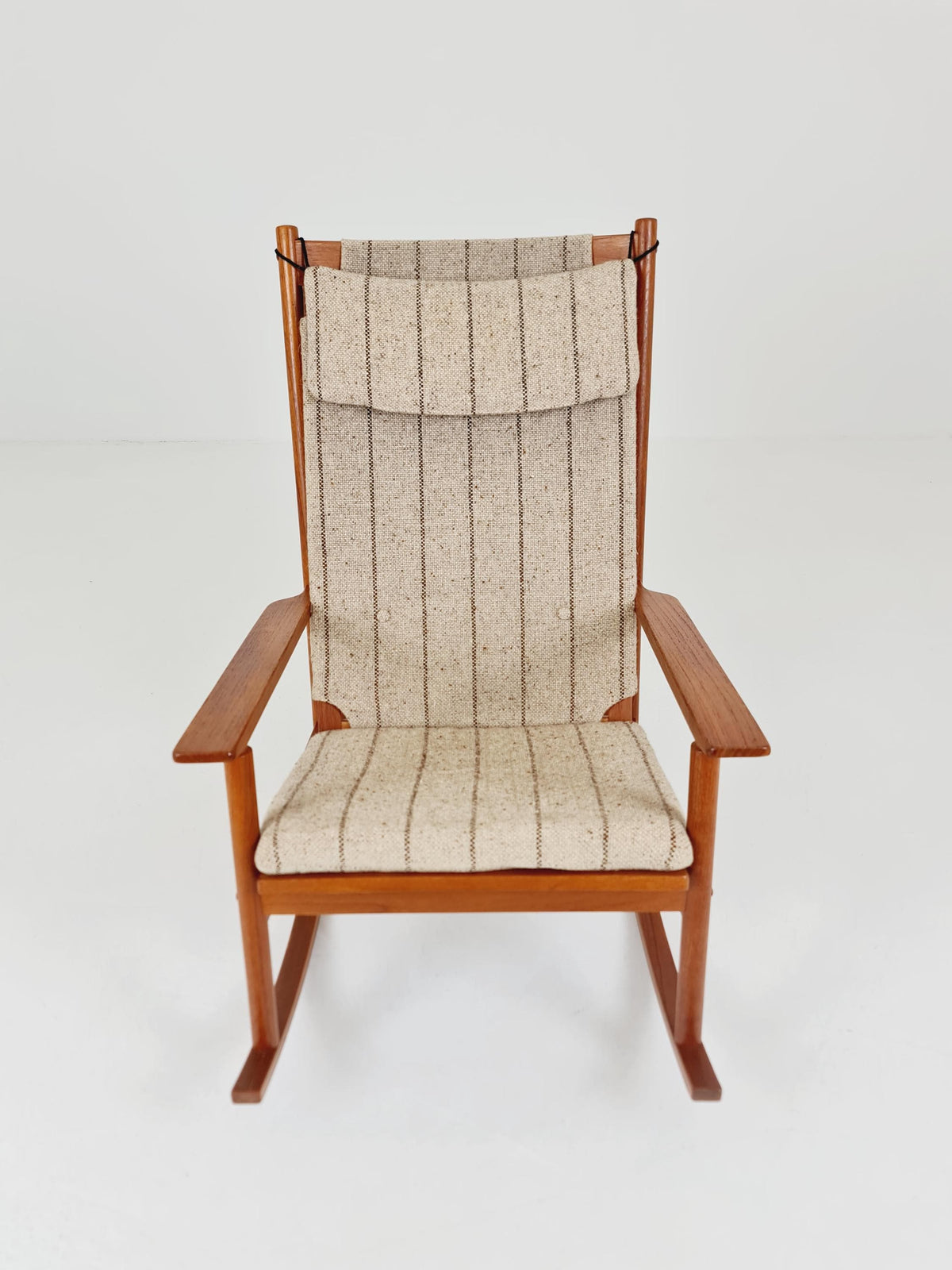 Mid century Scandinavian solid teak Rocking Chair by Hans Olsen , 1960s