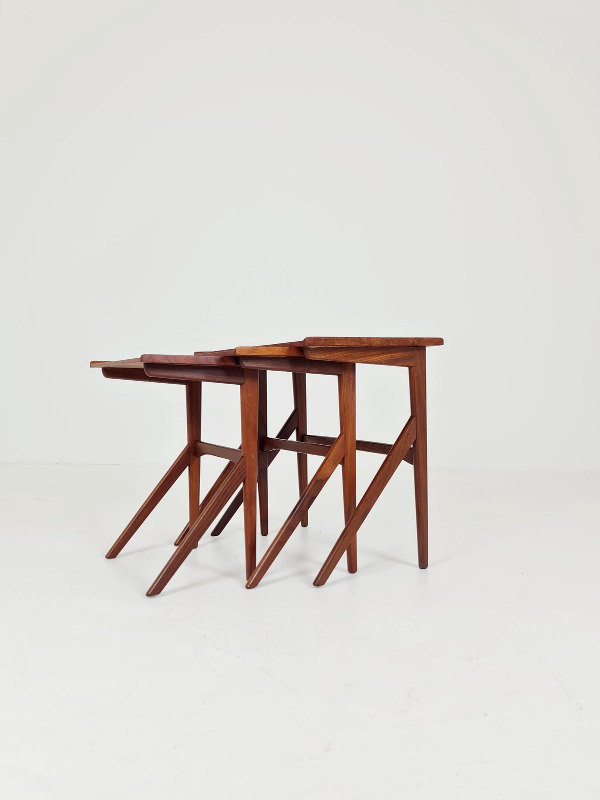 Rare Midcentury danish teak nesting tables/ side tables BY Bengt Ruda , 1960s