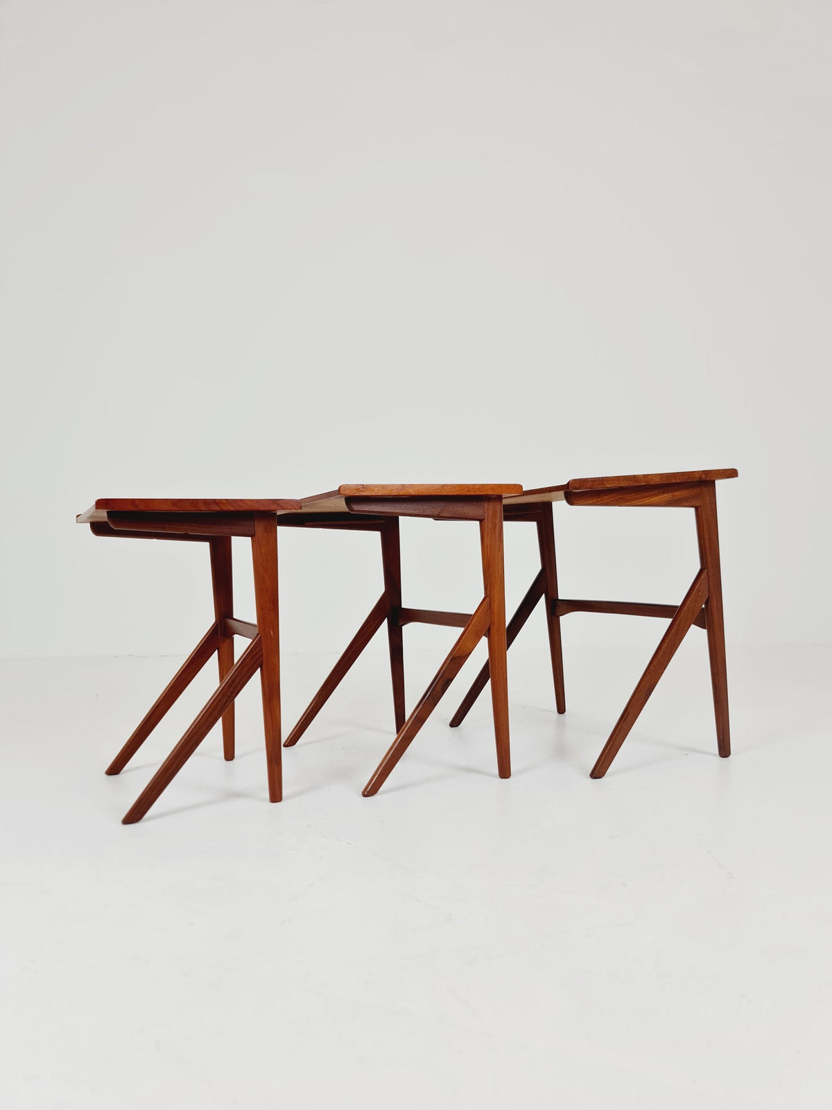 Rare Midcentury danish teak nesting tables/ side tables BY Bengt Ruda , 1960s