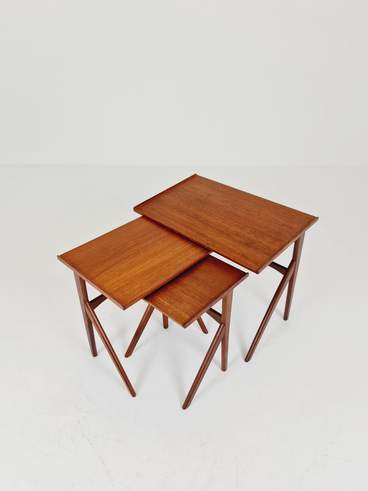 Rare Midcentury danish teak nesting tables/ side tables BY Bengt Ruda , 1960s
