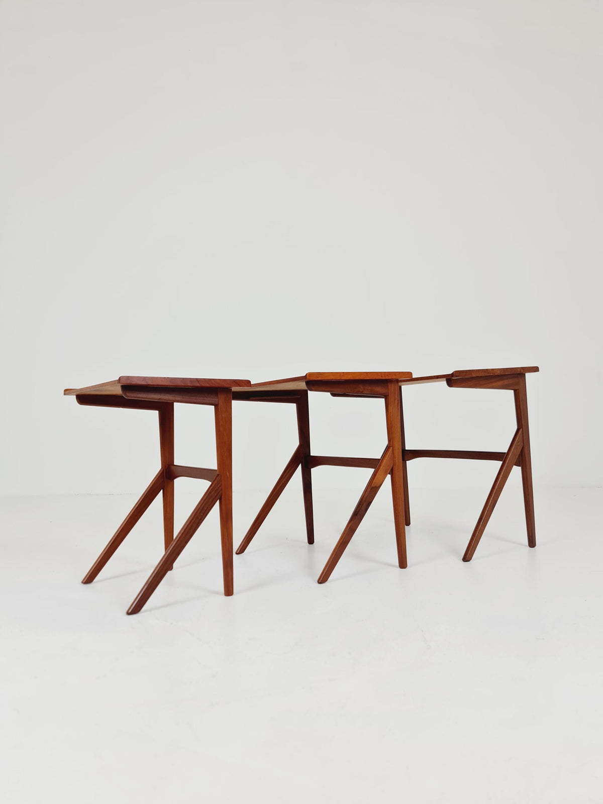 Rare Midcentury danish teak nesting tables/ side tables BY Bengt Ruda , 1960s