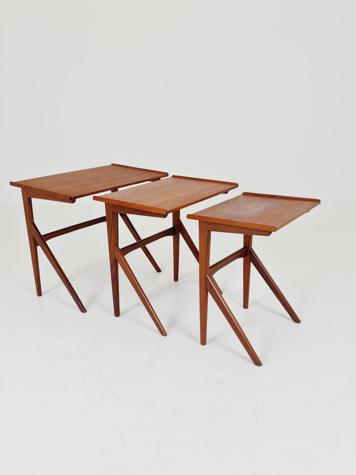 Rare Midcentury danish teak nesting tables/ side tables BY Bengt Ruda , 1960s