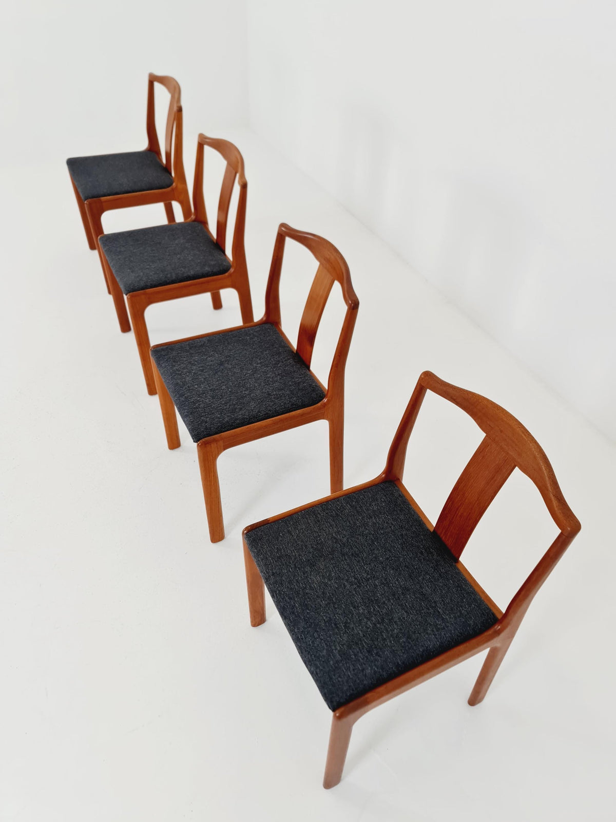 Vintage Danish solid teak dining Chairs , 1960s, Set of 4