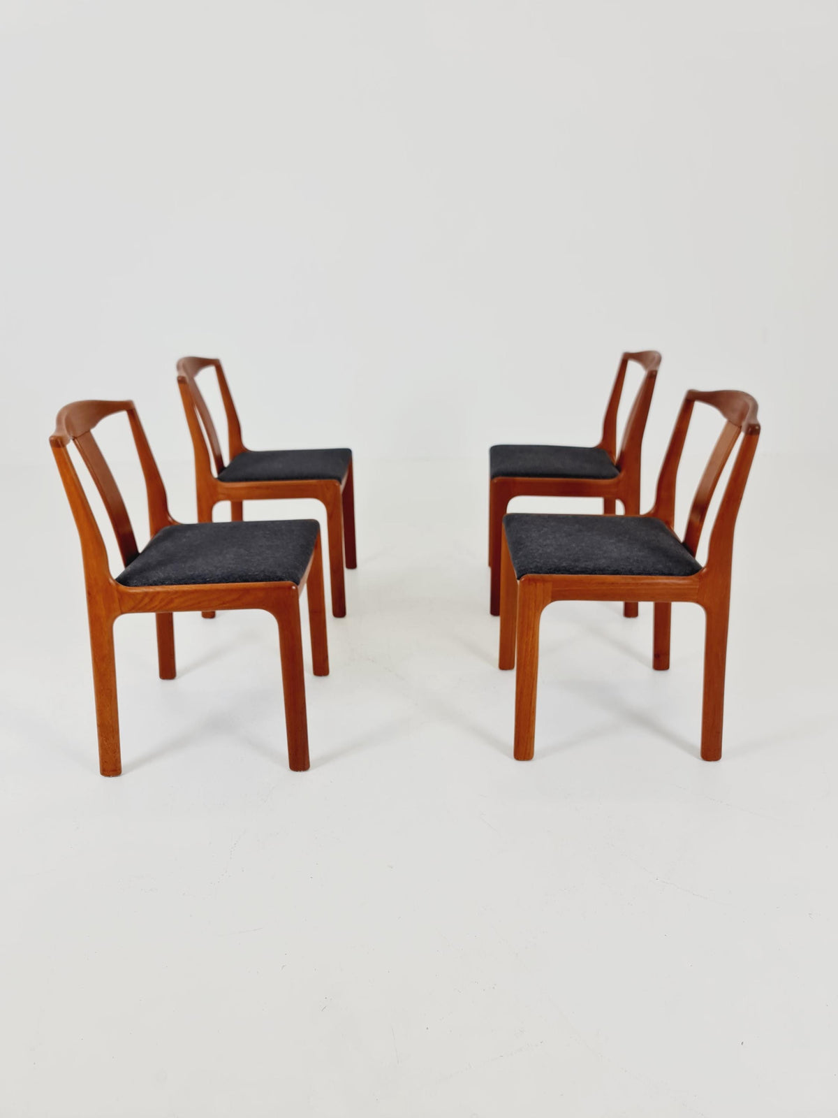 Vintage Danish solid teak dining Chairs , 1960s, Set of 4