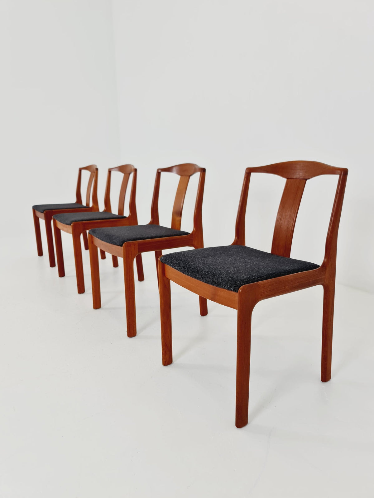 Vintage Danish solid teak dining Chairs , 1960s, Set of 4