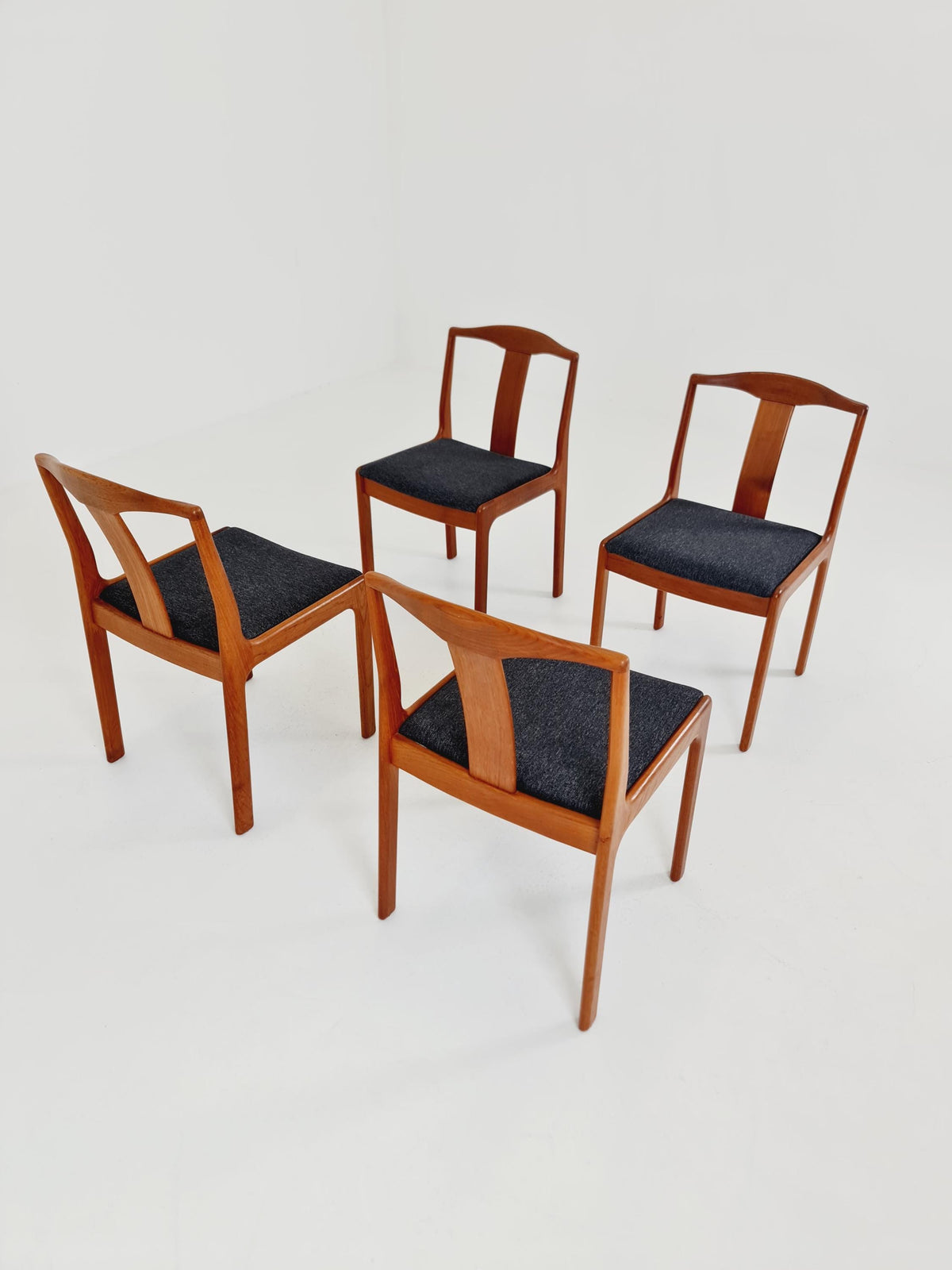 Vintage Danish solid teak dining Chairs , 1960s, Set of 4