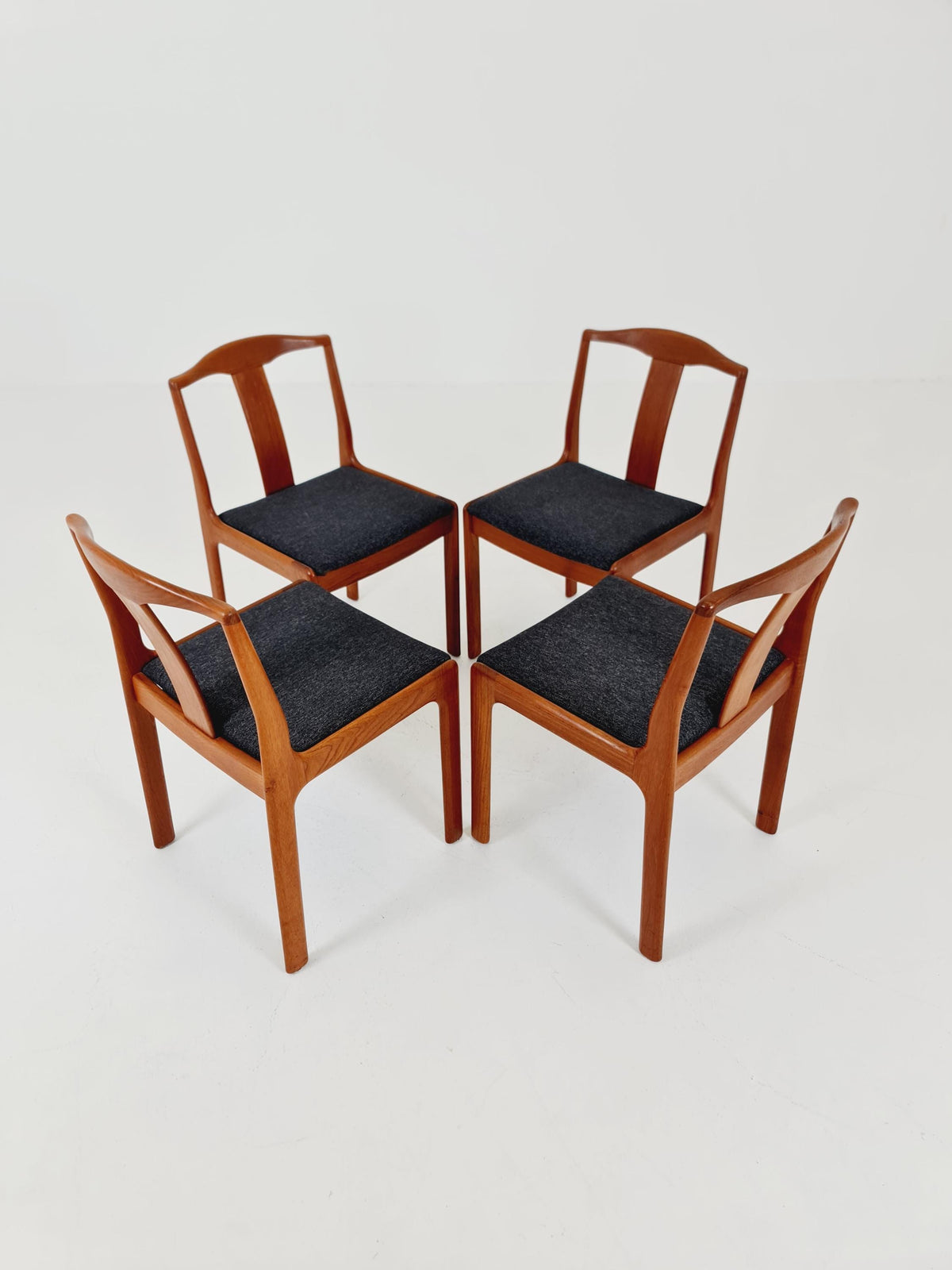 Vintage Danish solid teak dining Chairs , 1960s, Set of 4