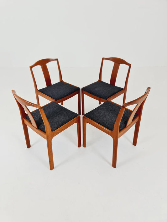 Vintage Danish solid teak dining Chairs , 1960s, Set of 4