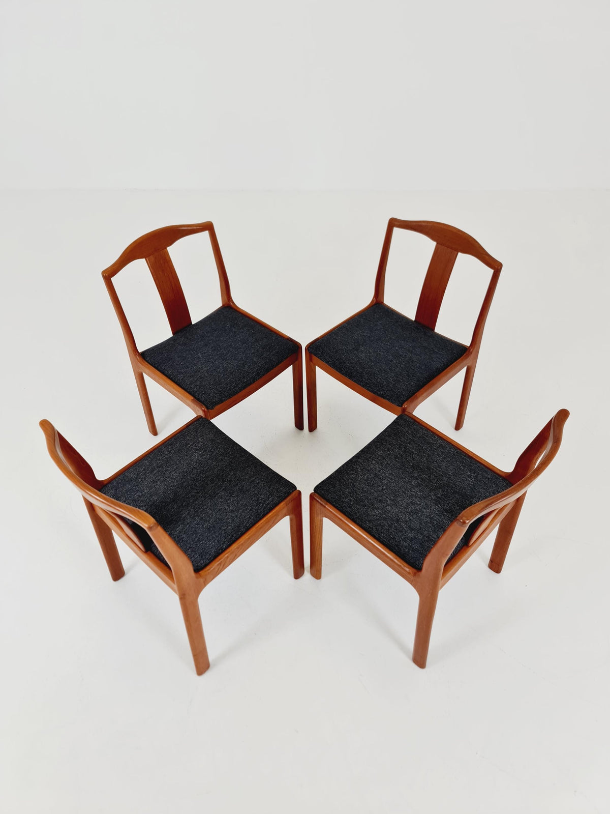 Vintage Danish solid teak dining Chairs , 1960s, Set of 4