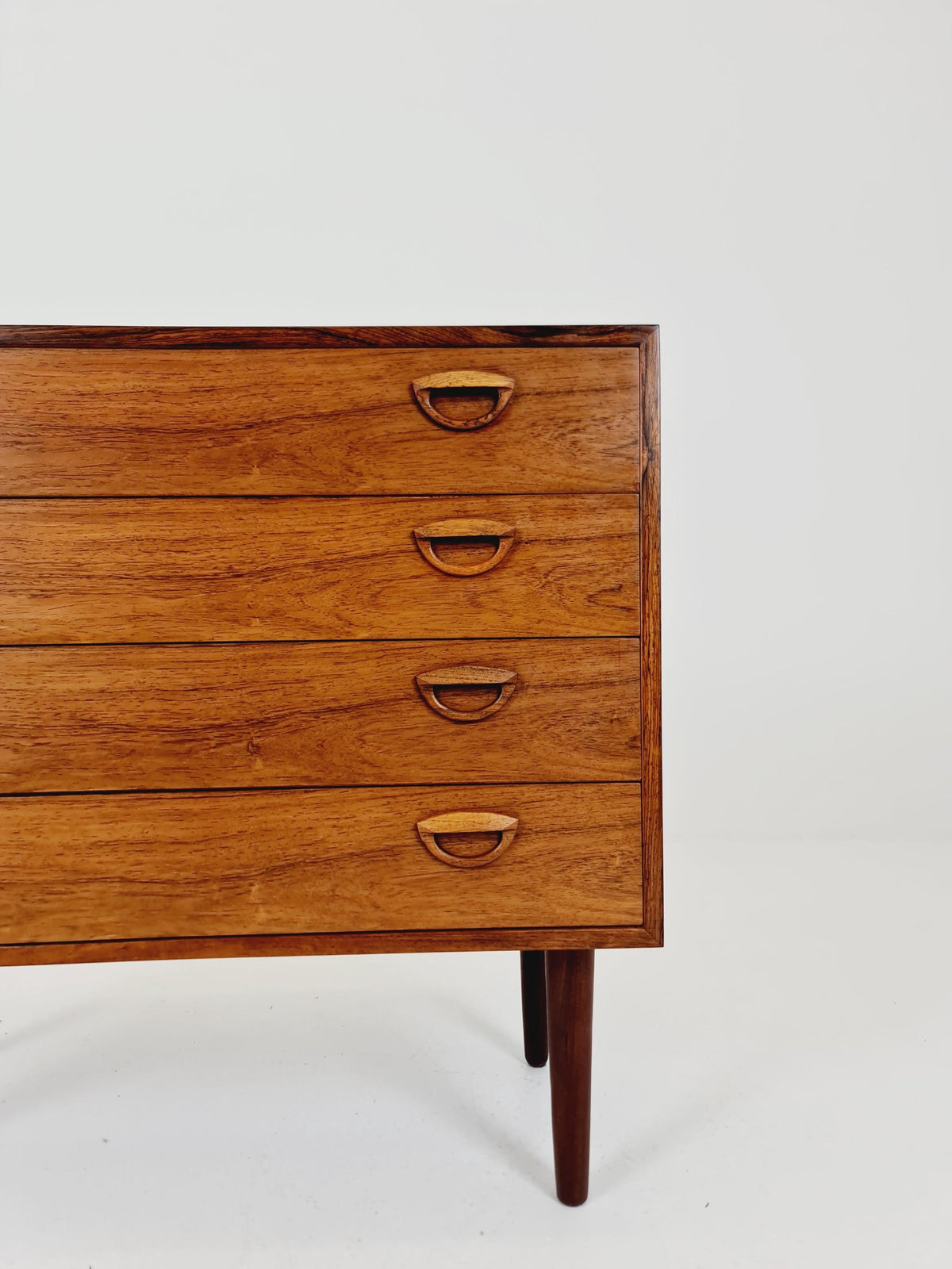Midcentury danish Rosewood drawer dresser /4 drawers by Kai Kristiansen for Feldballes Möbelfabrik , 1960s
