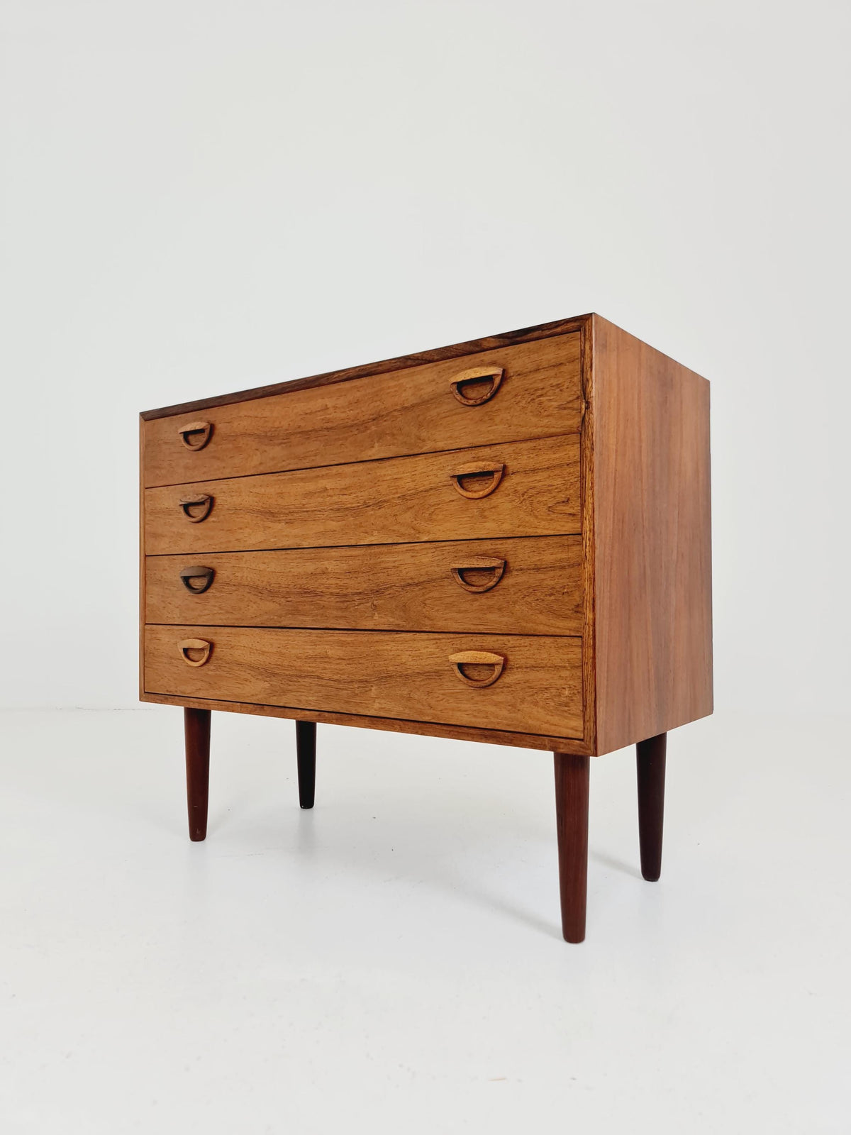 Midcentury danish Rosewood drawer dresser /4 drawers by Kai Kristiansen for Feldballes Möbelfabrik , 1960s
