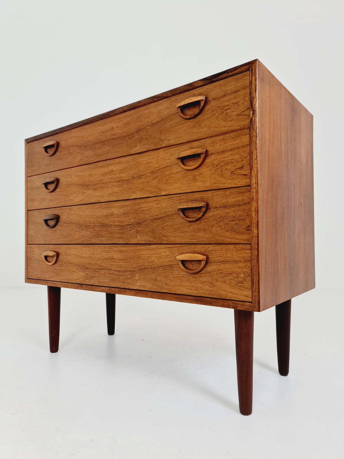 Midcentury danish Rosewood drawer dresser /4 drawers by Kai Kristiansen for Feldballes Möbelfabrik , 1960s