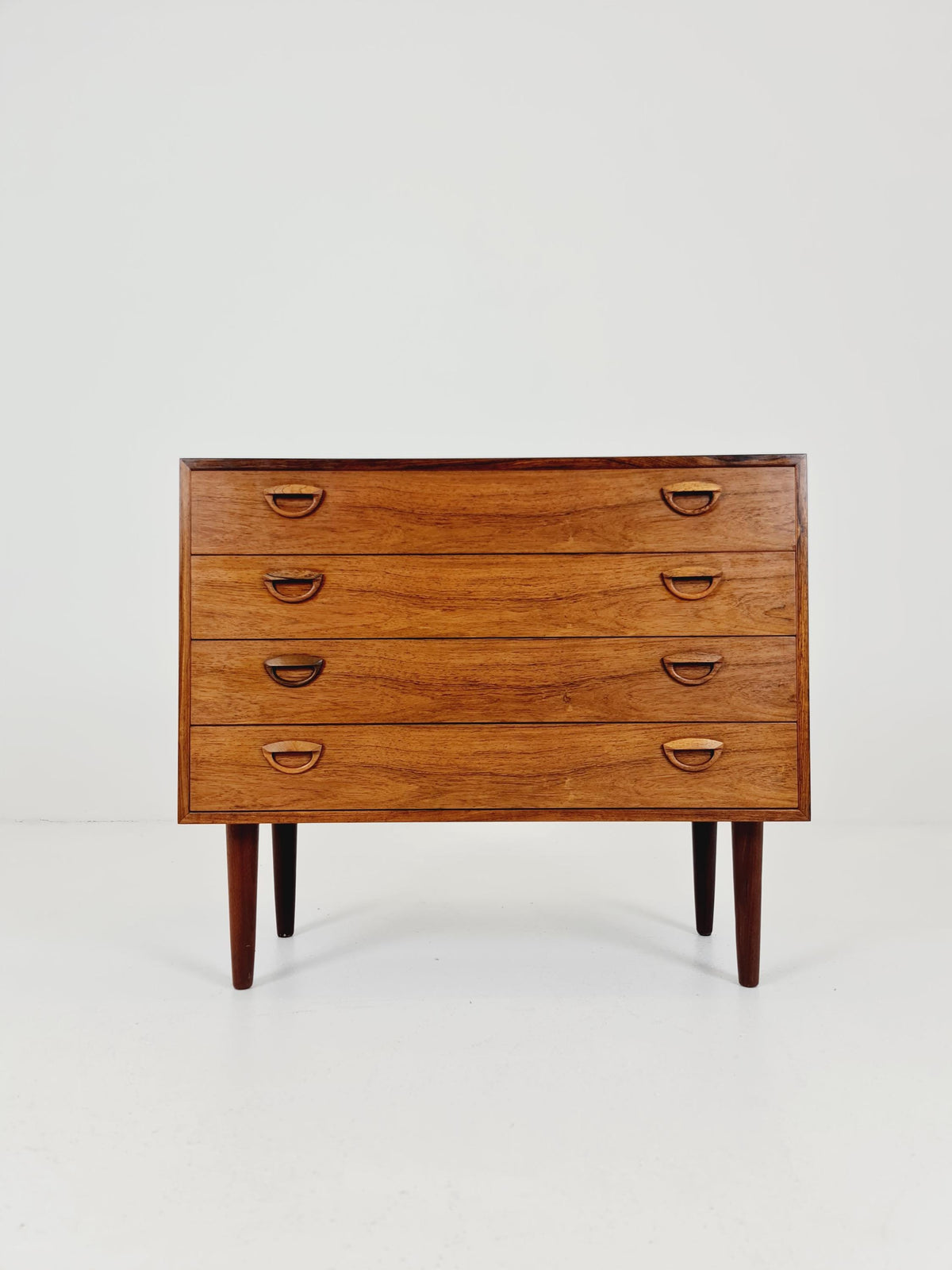 Midcentury danish Rosewood drawer dresser /4 drawers by Kai Kristiansen for Feldballes Möbelfabrik , 1960s
