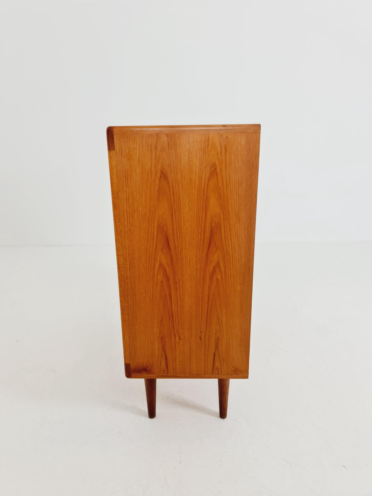 Mid century Solid Danish teak hallway cabinet, chest of drawers By Silkborg Möbelfabrik 1970s