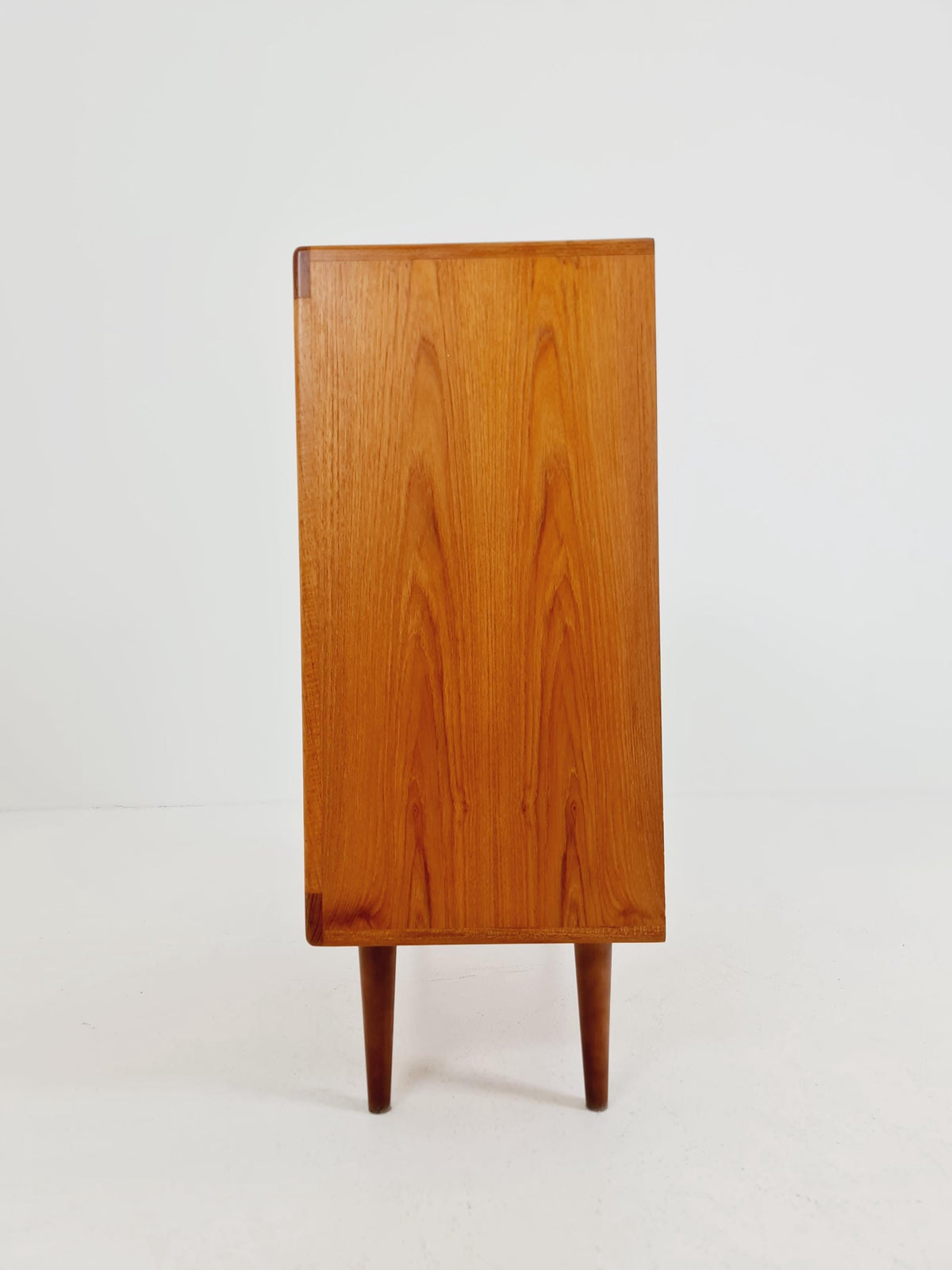 Mid century Solid Danish teak hallway cabinet, chest of drawers By Silkborg Möbelfabrik 1970s
