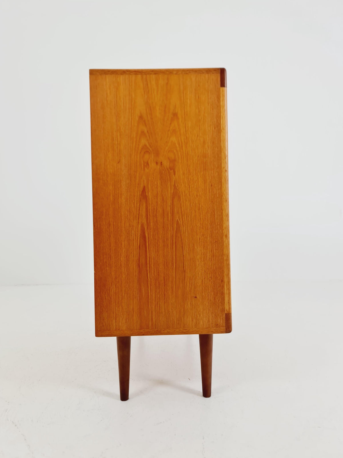 Mid century Solid Danish teak hallway cabinet, chest of drawers By Silkborg Möbelfabrik 1970s