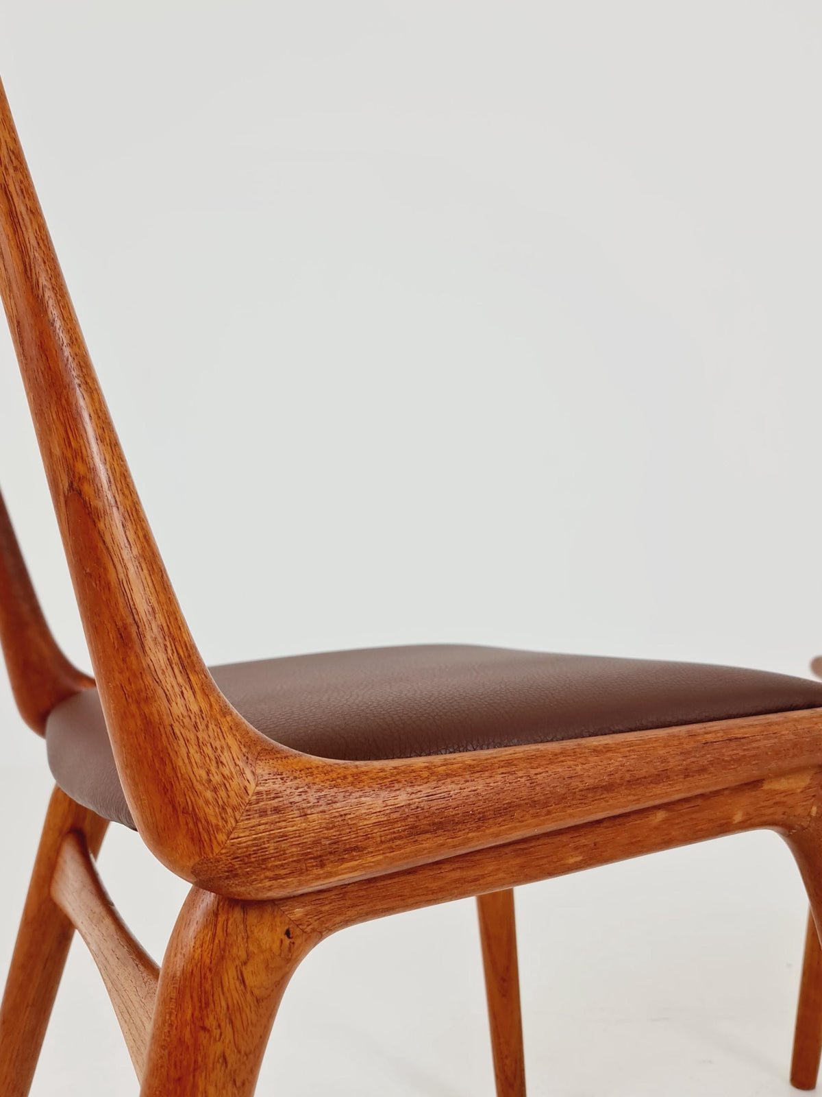 Mid Century Danish Teak Dining Chairs BY E.christensen for Slagelse Boomerang chair ,1960s model 370 Set of 2