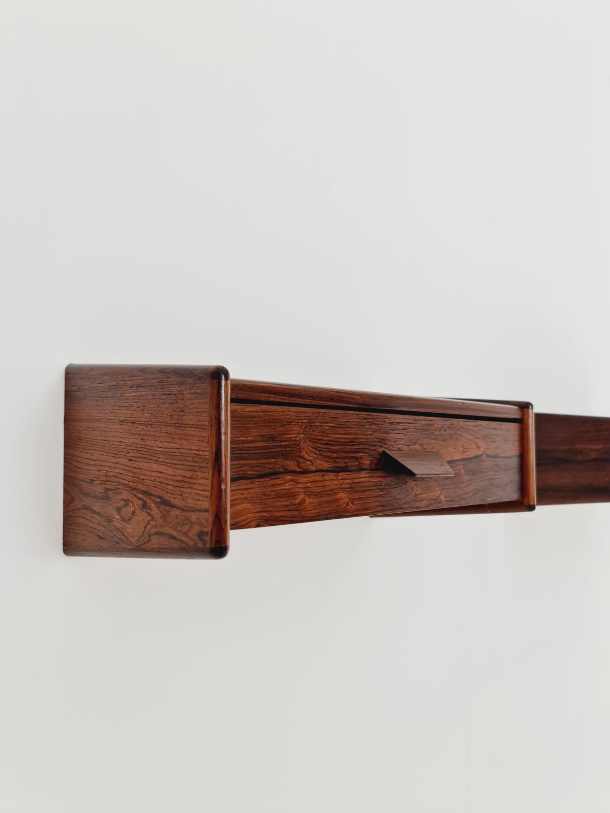 Rare pair of small Danish Rosewood floating nightstands, 1960s