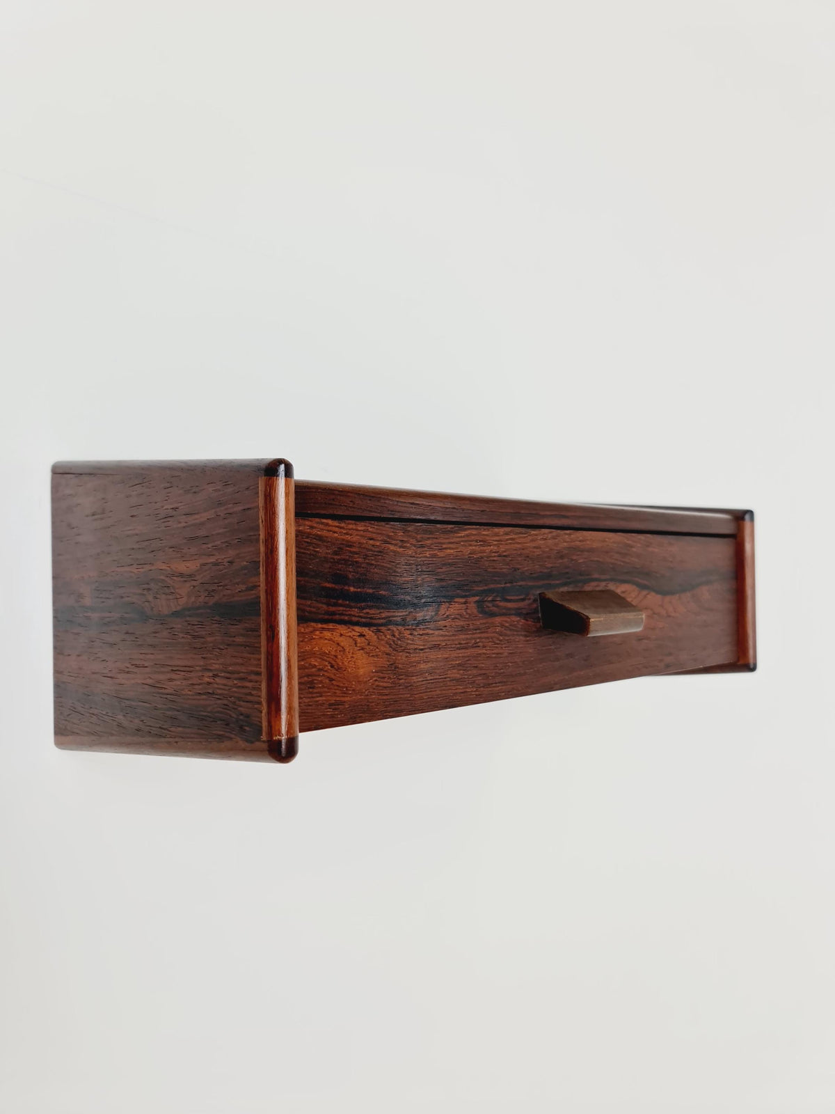 Rare pair of small Danish Rosewood floating nightstands, 1960s