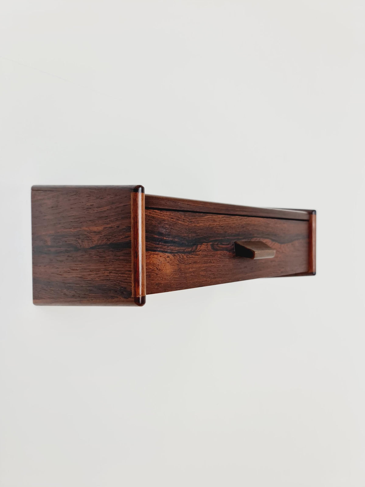Rare pair of small Danish Rosewood floating nightstands, 1960s