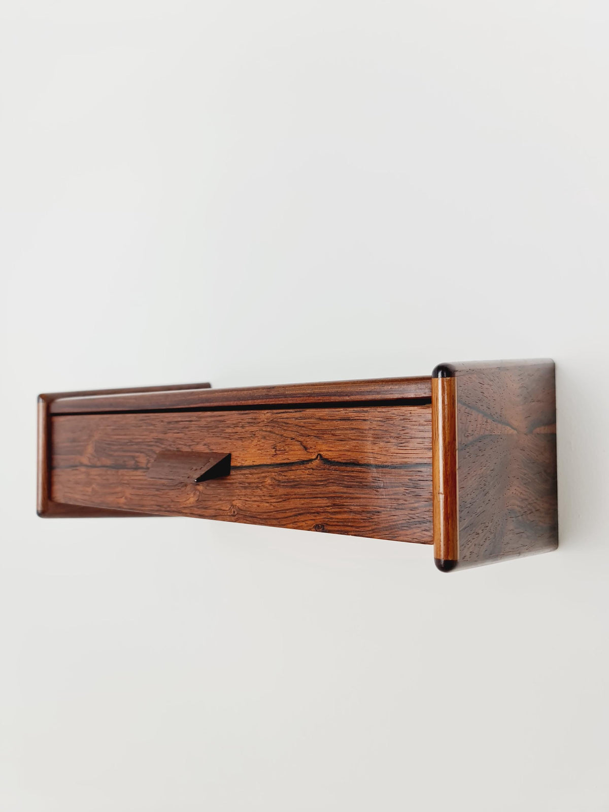 Rare pair of small Danish Rosewood floating nightstands, 1960s